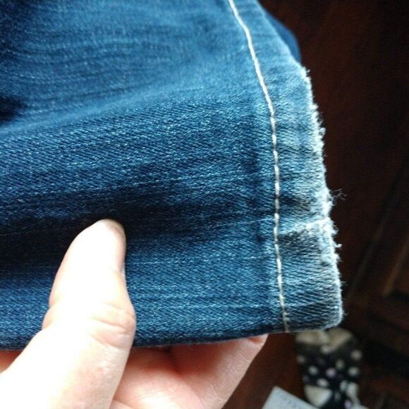 Seven7 Dark Wash Boot Cut Bling Jeans 28" - Picture 7 of 8